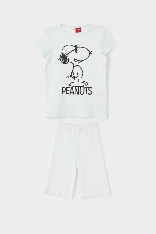 DEFACTO DEFACTO Girl Short Sleeve Snoopy Printed Pyjama Set