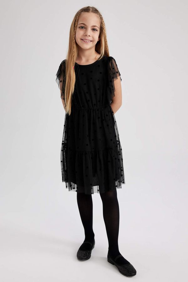 DEFACTO DEFACTO Girl Short Sleeve Tulle Dress