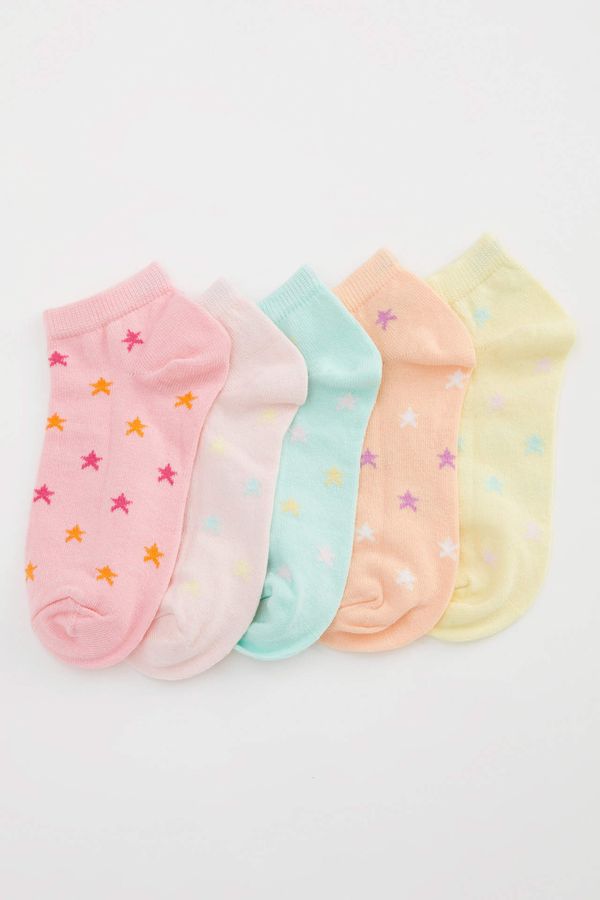 DEFACTO DEFACTO Girl Star Patterned 5 Pack Booties Socks