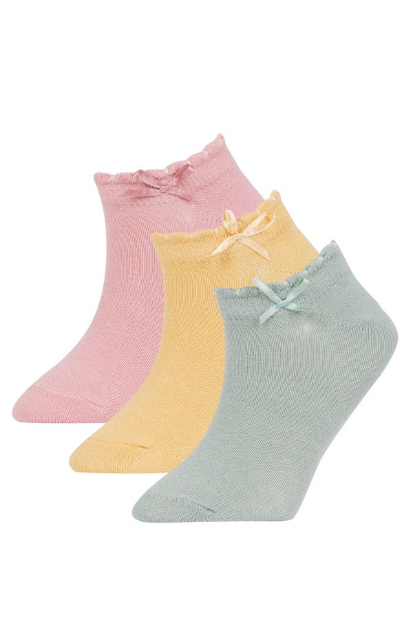 DEFACTO DEFACTO Girls 3 Pack Cotton Booties Socks