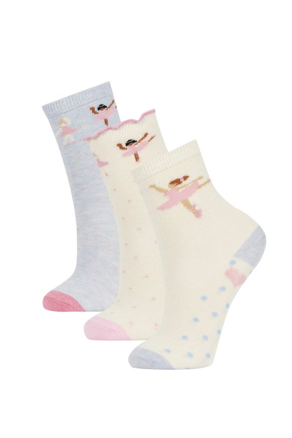 DEFACTO DEFACTO Girls 3 Pack Cotton Long Socks