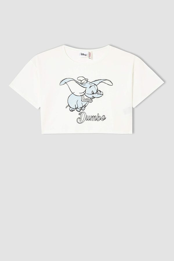 DEFACTO DEFACTO Girls' Dumbo Short Sleeve Crop T-Shirt