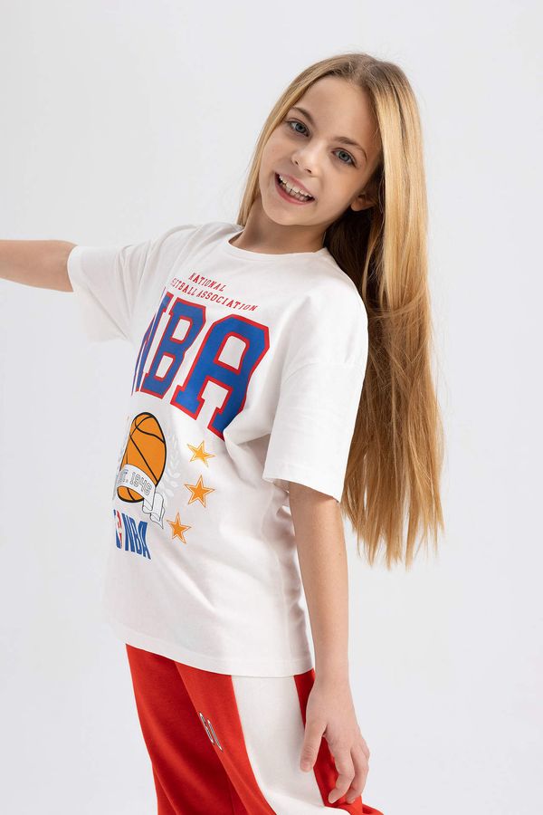 DEFACTO DEFACTO Girls NBA Oversize Fit Short Sleeve T-Shirt