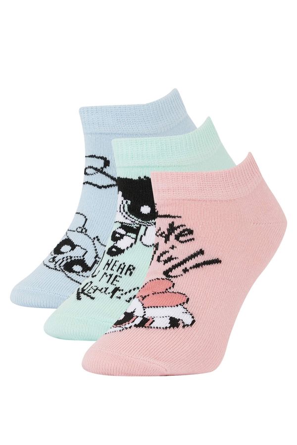 DEFACTO DEFACTO Girls' PowerPuff Girls Licensed Cotton 3 Pack Short Socks