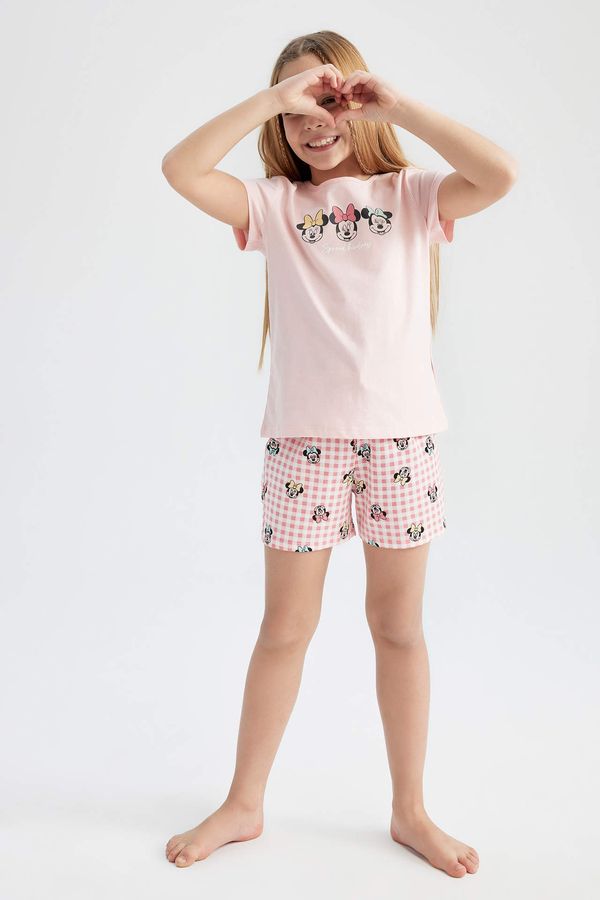 DEFACTO DEFACTO Girls Regular Fit Disney Mickey & Minnie Licensed Pajama Set