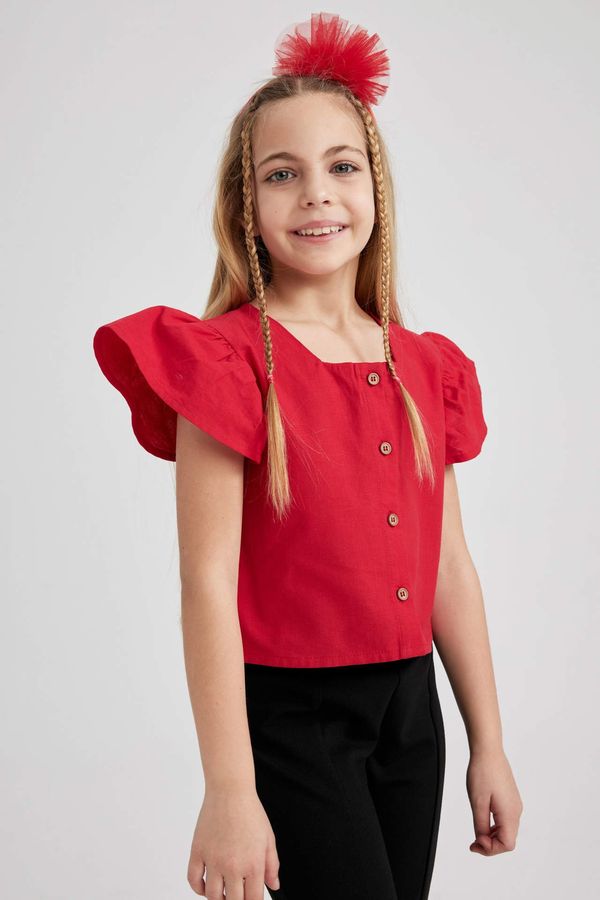 DEFACTO DEFACTO Girl's Short Sleeve Blouse