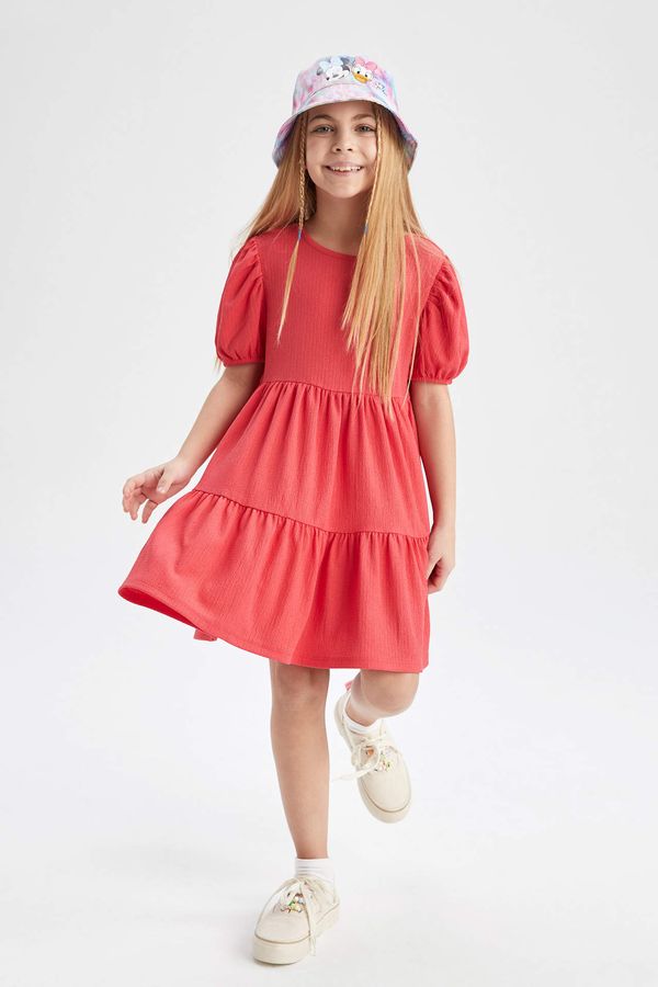 DEFACTO DEFACTO Girls Short Sleeve Dress