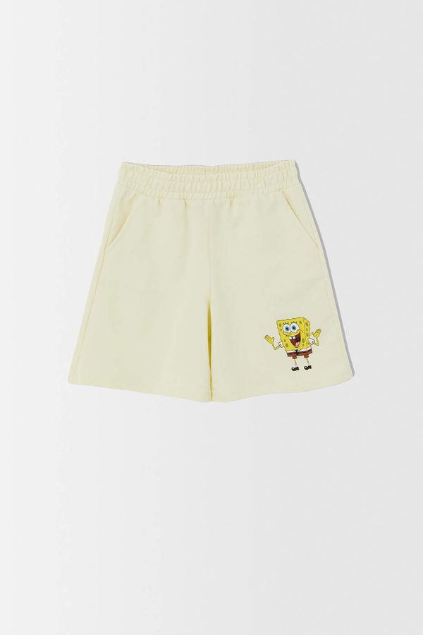 DEFACTO DEFACTO Girl's SpongeBob Relax Fit Cotton Shorts