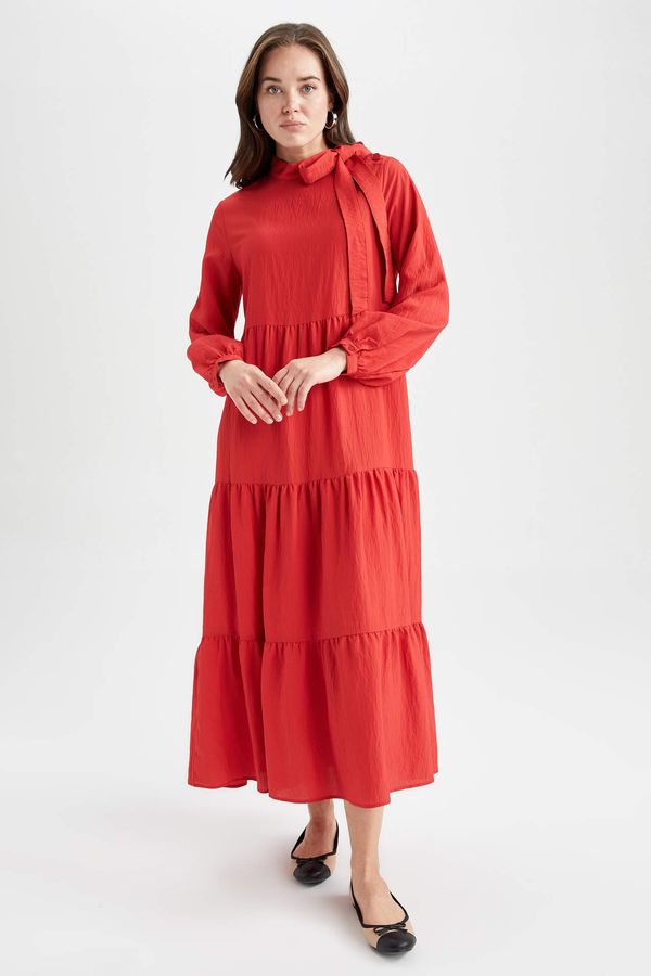 DEFACTO DEFACTO Half Turtleneck Basic Long Sleeve Maxi Dress