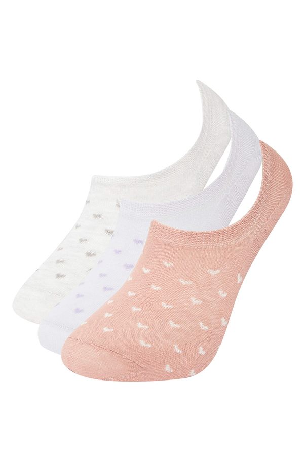 DEFACTO DEFACTO Heart Patterned 3 Pack Ballet Socks