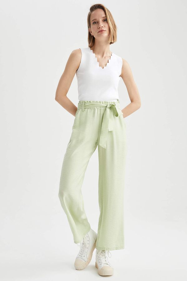 DEFACTO DEFACTO High Waist Belted Palazzo Trousers