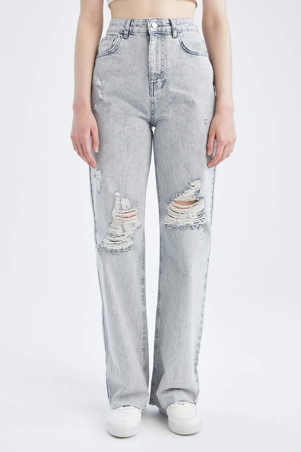DEFACTO DEFACTO High Waisted Distressed Jeans