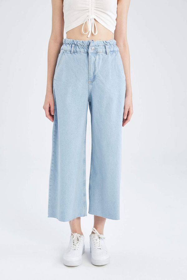 DEFACTO DEFACTO High Waisted Elasticated Waist Jean Culottes