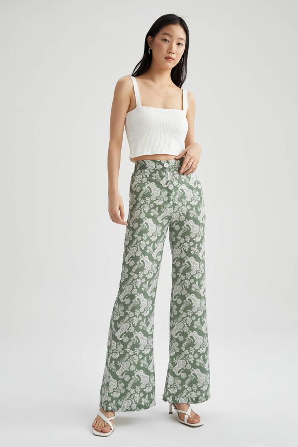 DEFACTO DEFACTO High Waisted Printed Culottes