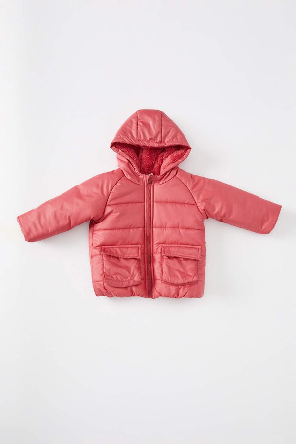 DEFACTO DEFACTO Hooded Plush Coat