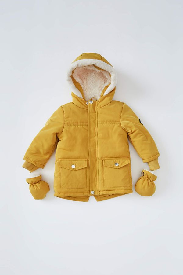 DEFACTO DEFACTO Hooded Plush Coat