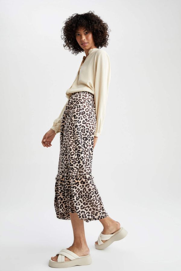 DEFACTO DEFACTO Leopard Print Maxi Skirt