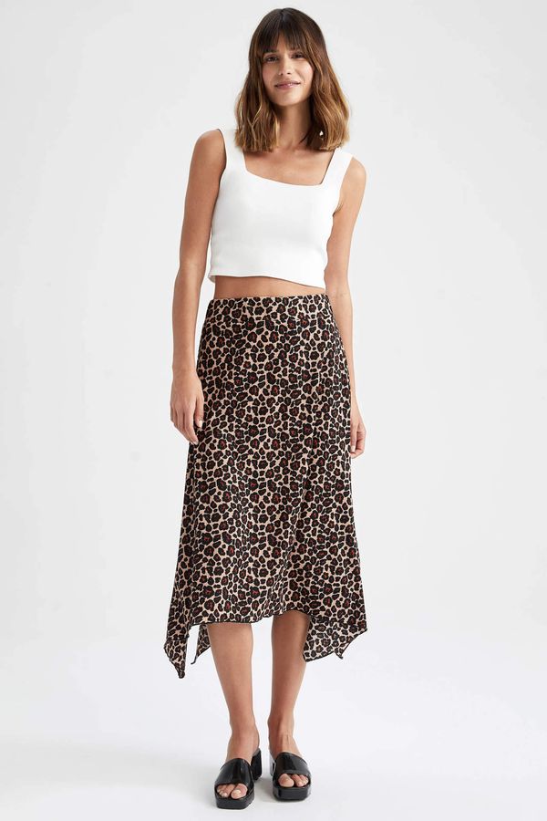 DEFACTO DEFACTO Leopard Print Midi Skirt