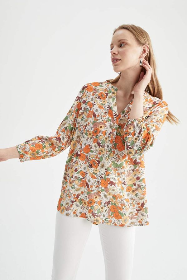 DEFACTO DEFACTO Long Sleeve Floral Print Shirt