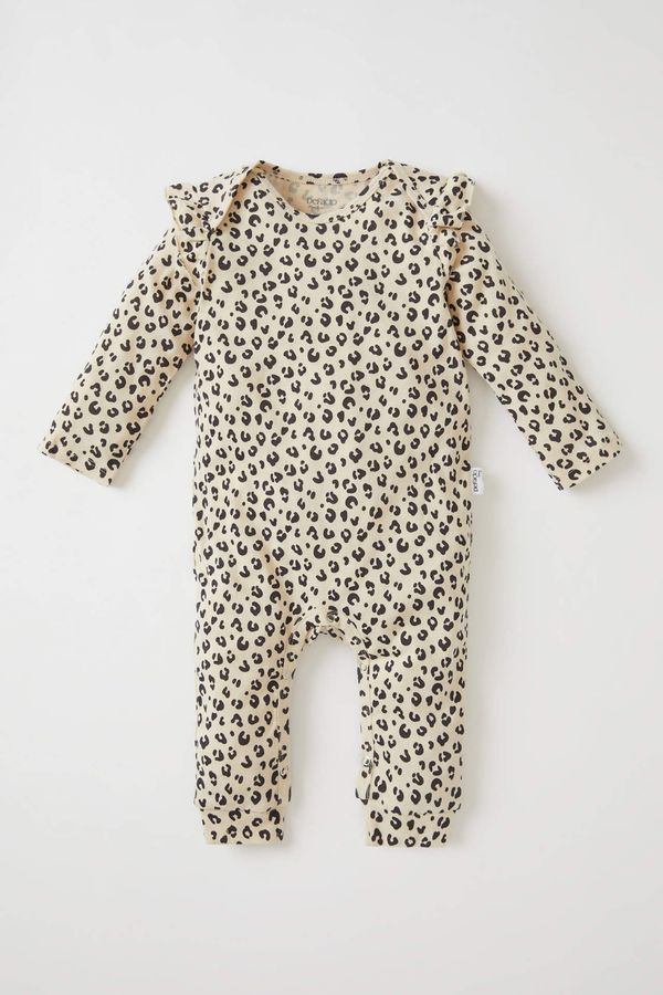 DEFACTO DEFACTO Long Sleeve Leopard Print Newborn Bodysuit