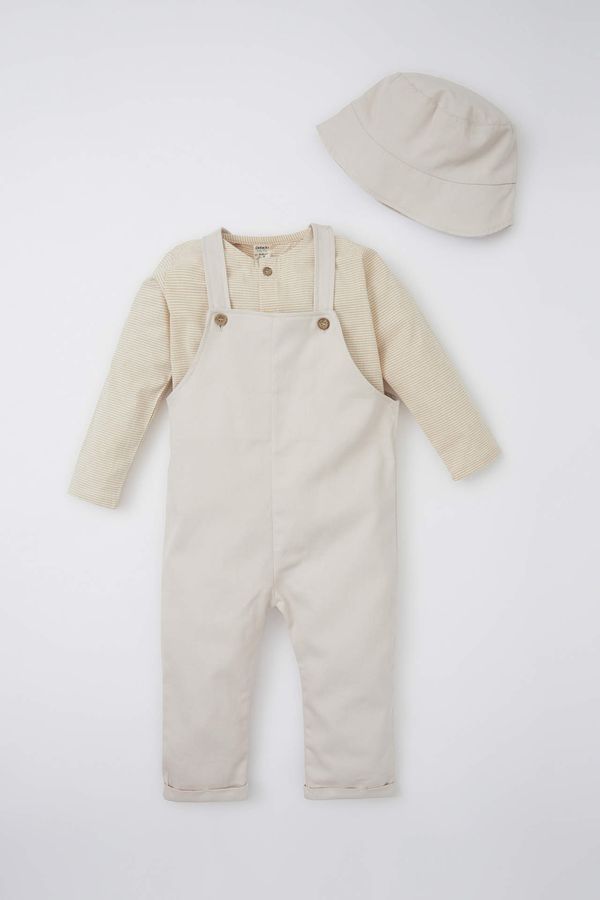 DEFACTO DEFACTO Long Sleeve T-Shirt & Strappy Dungarees Set