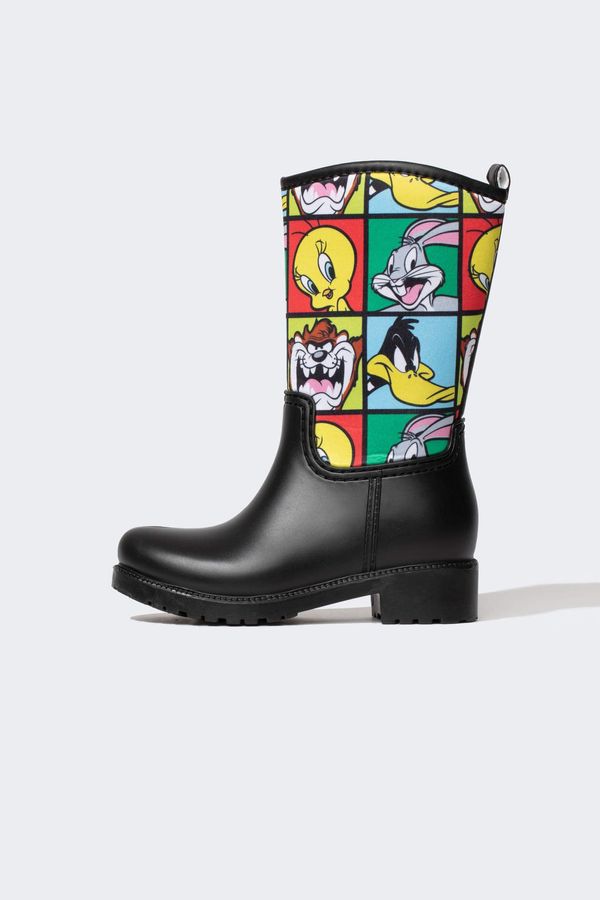 DEFACTO DEFACTO Looney Tunes Licensed Faux Leather Thick Sole Boots