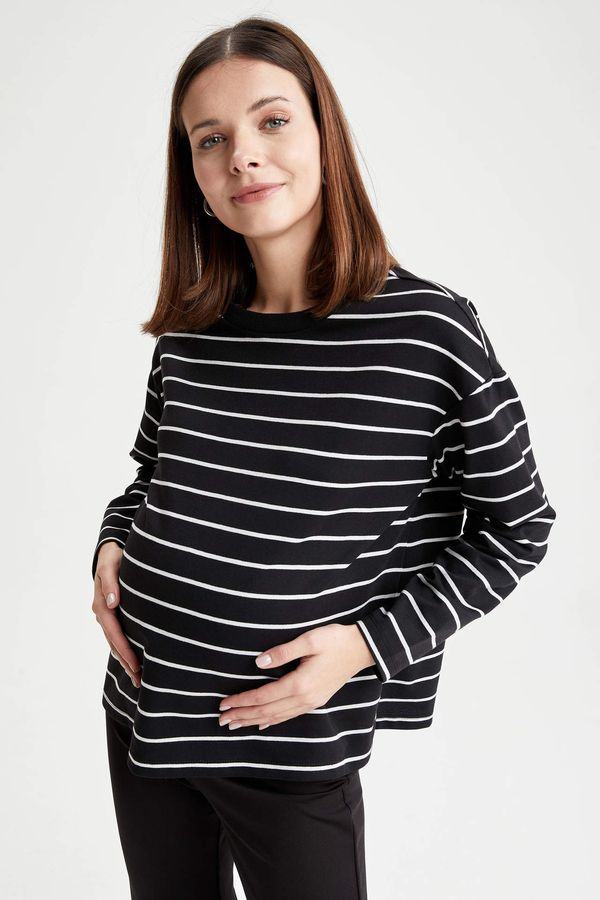 DEFACTO DEFACTO Loose Fit Long Sleeve Stripe Maternity Jumper