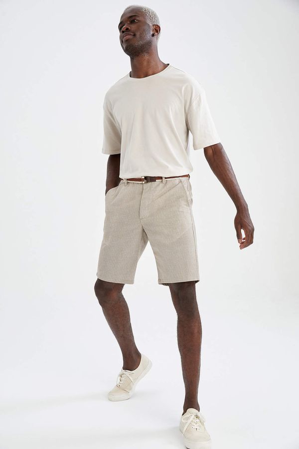 DEFACTO DEFACTO Men's Regular Fit Basic Bermuda Shorts