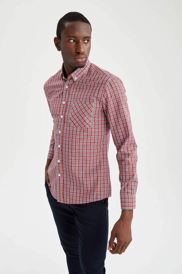 DEFACTO DEFACTO Modern Fit Checkered Long Sleeve Shirt