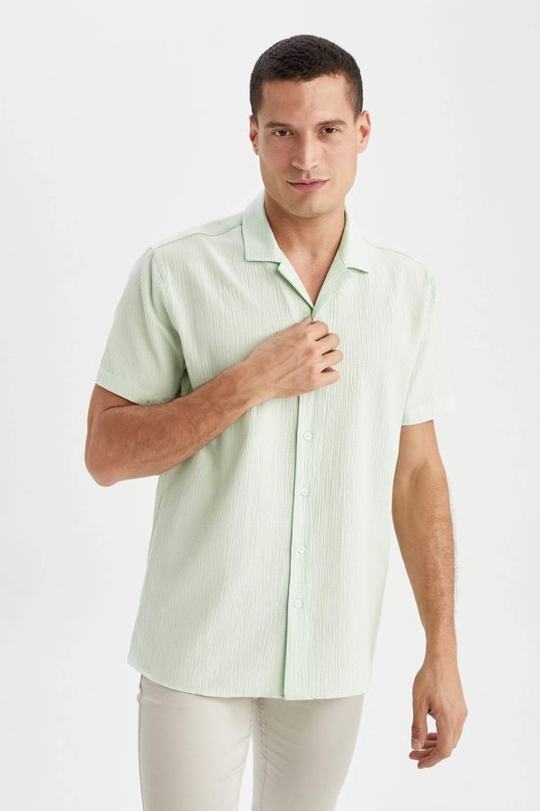 DEFACTO DEFACTO Modern Fit Crinkle Short Sleeve Shirt