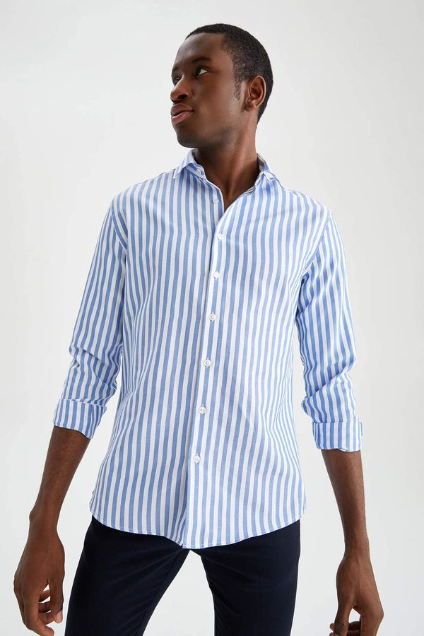 DEFACTO DEFACTO Modern Fit Long Sleeve Striped Shirt