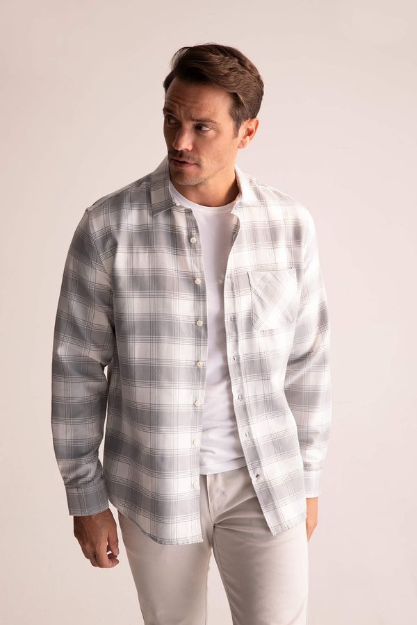 DEFACTO DEFACTO Modern Fit Plaid Long Sleeve Shirt