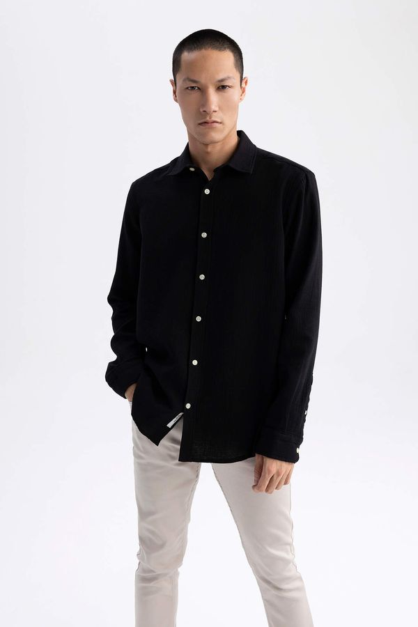 DEFACTO DEFACTO Modern Fit Polo Neck Long Sleeve Shirt