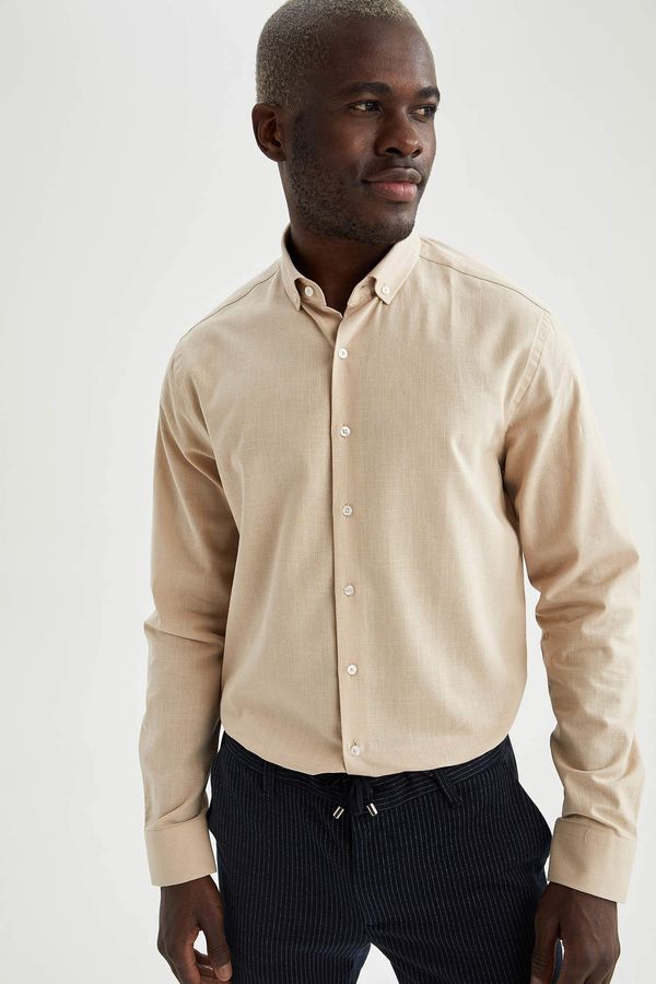 DEFACTO DEFACTO Modern Fit Polo Neck Long-Sleeved Shirt