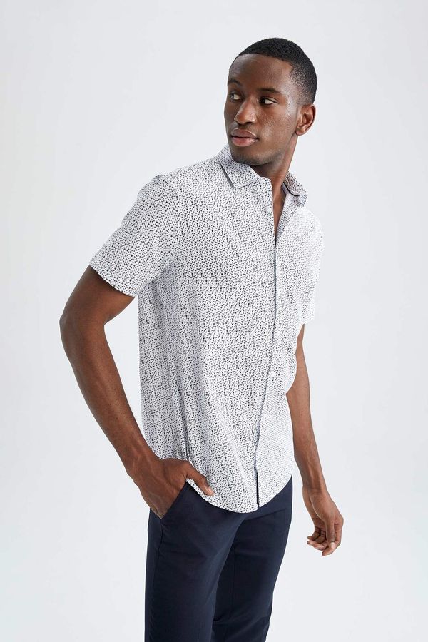 DEFACTO DEFACTO Modern Fit Short Sleeve Printed Shirt