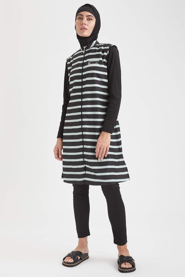 DEFACTO DEFACTO Modest- Striped Burkini Swimsuit