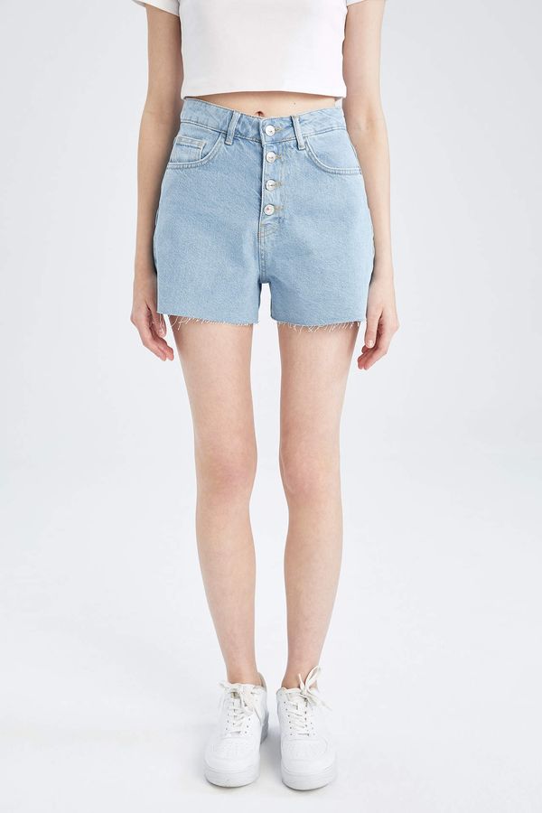 DEFACTO DEFACTO Mom Fit High Waisted Mini Jean Short