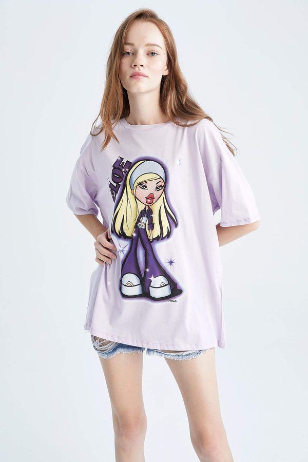 DEFACTO DEFACTO Oversize Fit Bratz Lisanslı Crew Neck Printed Short Sleeve T-Shirt