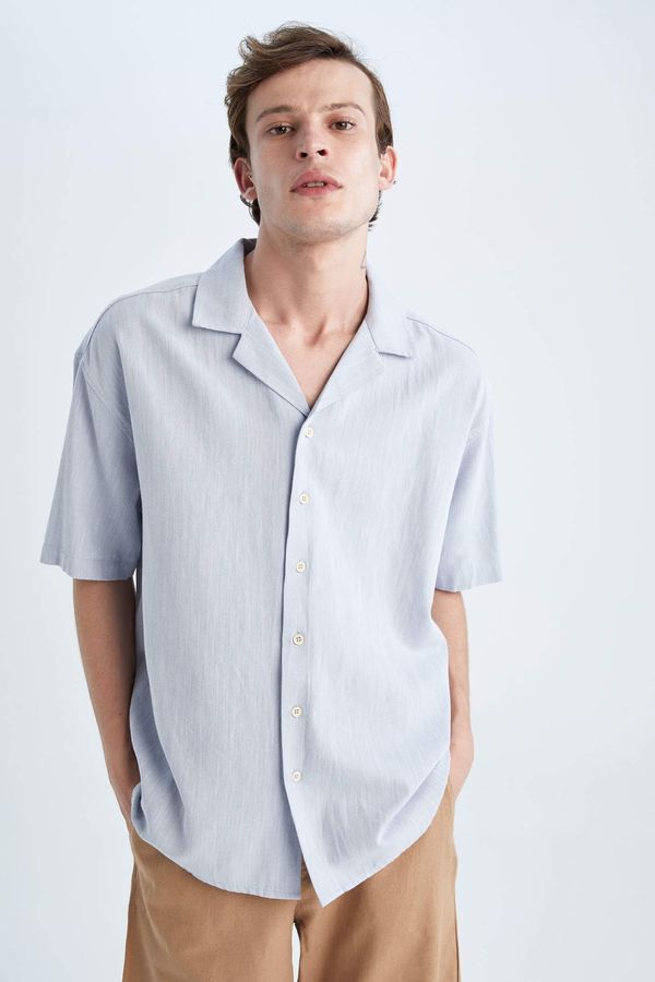 DEFACTO DEFACTO Oversize Fit Cotton Short Sleeve Shirt
