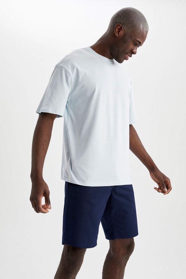 DEFACTO DEFACTO Oversize Fit Crew Neck Basic Short Sleeve Cotton Combed T-Shirt