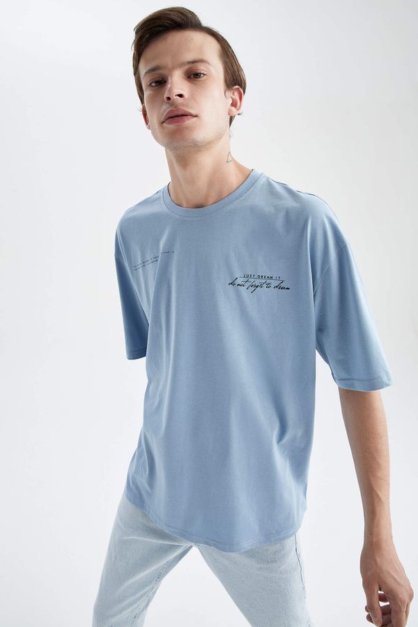 DEFACTO DEFACTO Oversize Fit Crew Neck Printed T-Shirt
