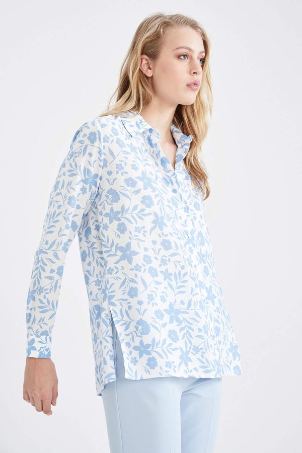 DEFACTO DEFACTO Oversize Fit Long Sleeve Printed Shirt