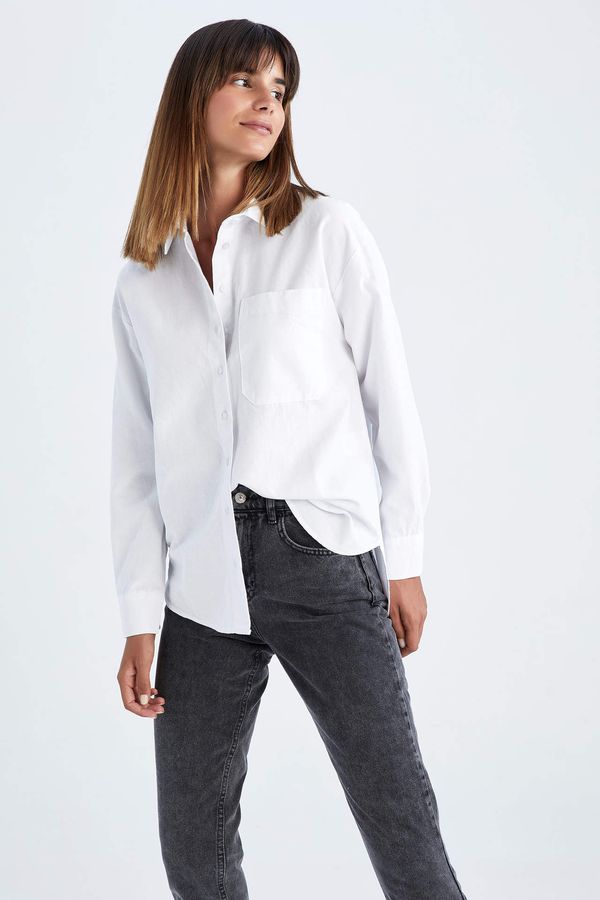 DEFACTO DEFACTO Oversize Fit Oxford Long Sleeve Shirt