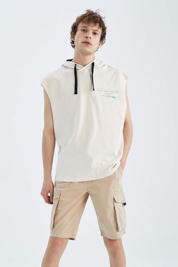 DEFACTO DEFACTO Oversize Fit Printed Hooded Strappy Athlete