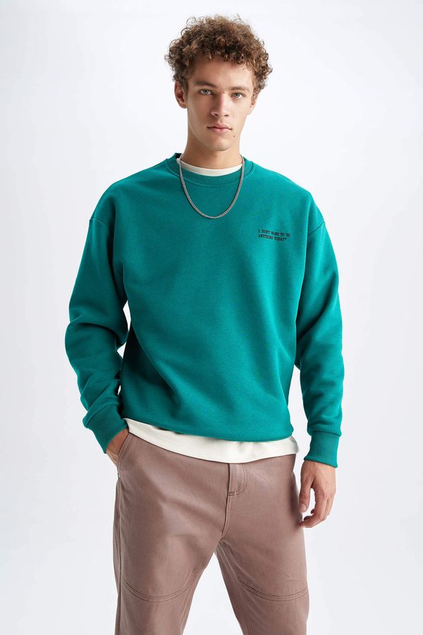 DEFACTO DEFACTO Oversize Fit Printed Sweatshirt