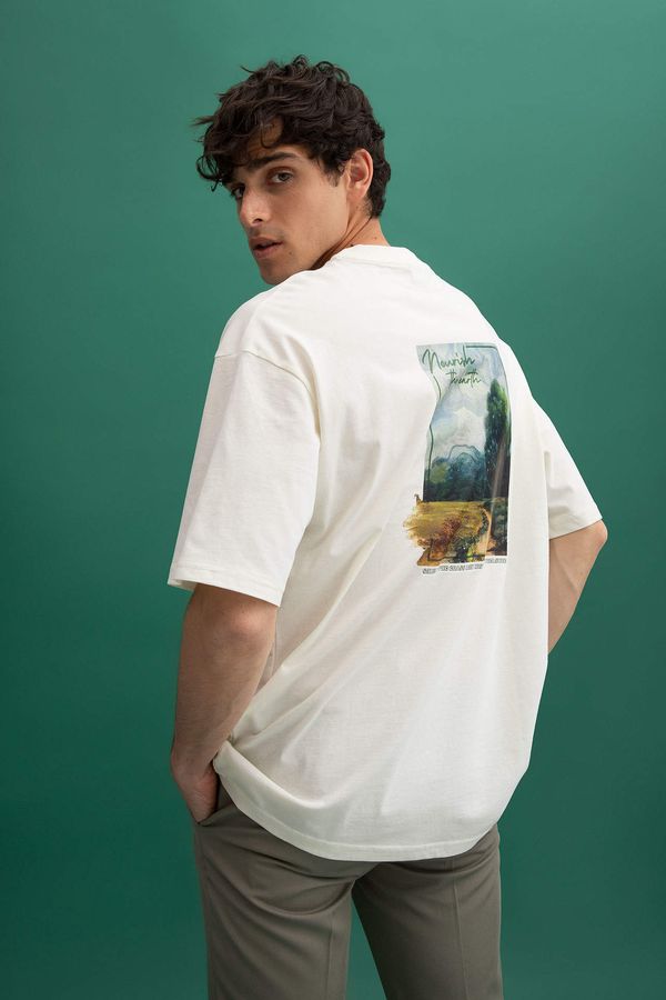 DEFACTO DEFACTO Oversized Short Sleeve Back Print T-Shirt