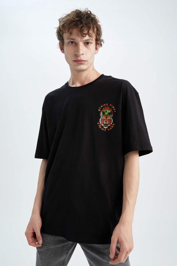 DEFACTO DEFACTO Oversized Short Sleeve Printed T-Shirt