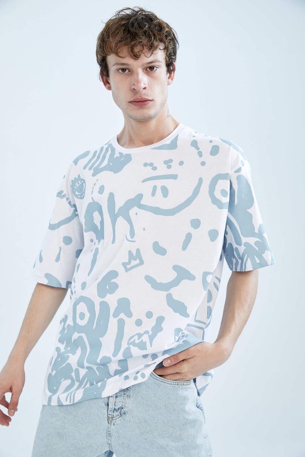 DEFACTO DEFACTO Oversized Short Sleeve Text Print T-Shirt