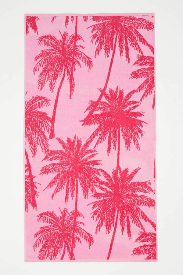 DEFACTO DEFACTO Palm Print Beach Towel