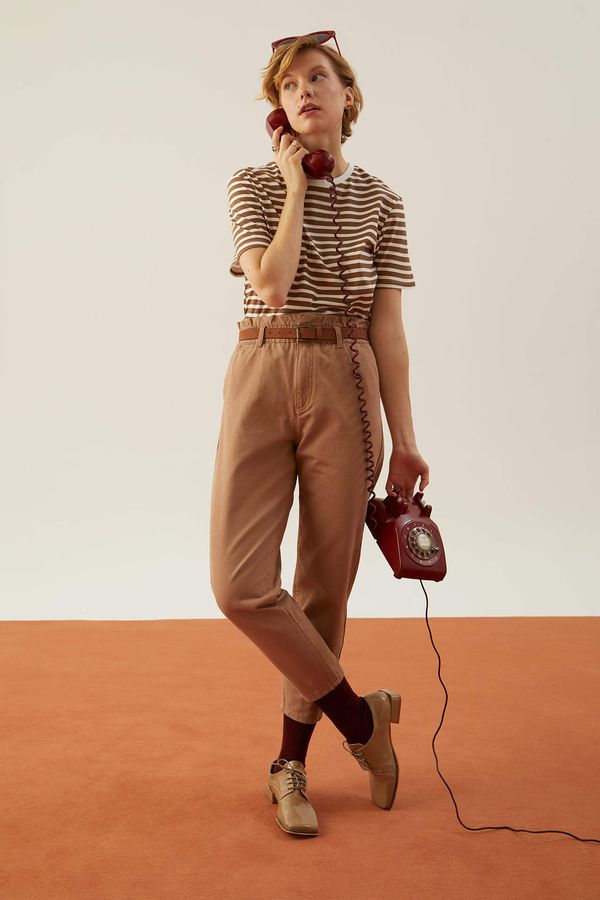 DEFACTO DEFACTO Paper Bag High Waist Knitwear Trousers